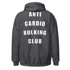 Casaco com capuz unissex com logo - Anti Cardio Bulking Club na internet