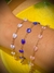 Pulseira Delicada com Detalhes em Coração Esmaltado / Resinado Branco Banhada em Ouro 18k