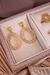 Brinco Festa em Formato de Gota com Cristais Citrino Banhado em Ouro 18k - loja online