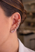 Brinco Modelo Earcuff com Detalhes em Baguetes Coloridas Banhado/ Folheado em Ouro 18k / Ródio Branco - loja online