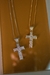 Colar Pingente Cruz Cravejada em Zircônias em Corrente Veneziana Banhado/ Folheado em Ouro 18k / Ródio Branco na internet