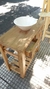 Vanitory Estilo Campo Madera 80cm Mesa Baño Diseño 2 Cajones