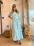 vestido manga bufante longa