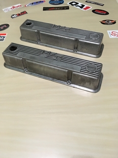 Tampas de válvulas originais em alumínio para Chevrolet V8 da MICKEY THOMPSON M/T - Chevy 350.