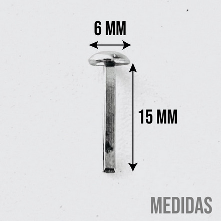 Cravo Bailarina de metal 06mm c/ 10 un