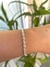 Pulseira Losango com Bolinhas Prata