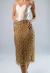 Saia Midi Emerald Glam em Tule Bordado dourada - comprar online