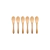 Kit de 6 Mini Colheres de Bambu