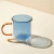 Caneca Dueto com Parede Dupla de Vidro 350ml - Azul na internet
