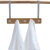 Cabideiro de Porta Bambu 5 Ganchos Sem Furar - Branco - yugen 