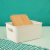 Caixa Organizadora Canelada com Tampa de Bambu 6L - Branco - yugen 