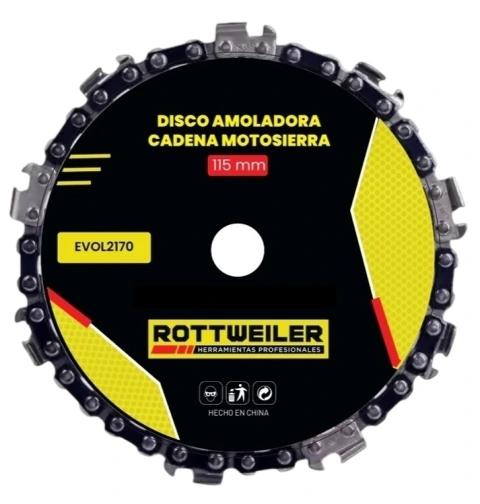 DISCO AMOLADORA CADENA MOTOSIERRA 115 mm.