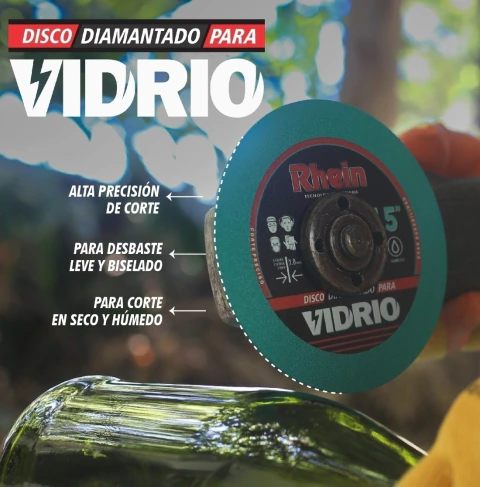 DISCO DE CORTE P/ VIDRIO 115 mm " RHEIN"