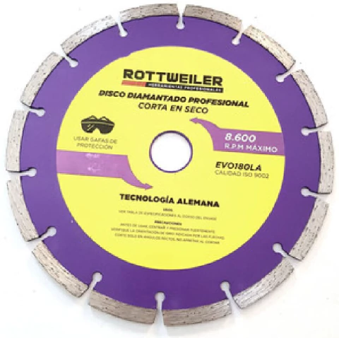 DISCO DIAMANTADO LASER ROTTWEILER 4 1/2 - comprar online