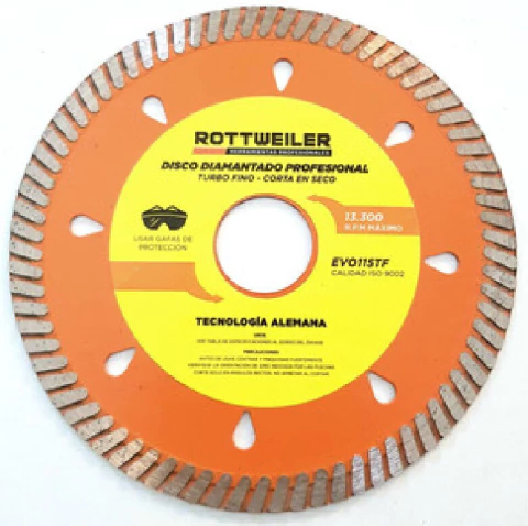 DISCO DIAMANTADO TURBO FINO "ROTTWEILER" - comprar online