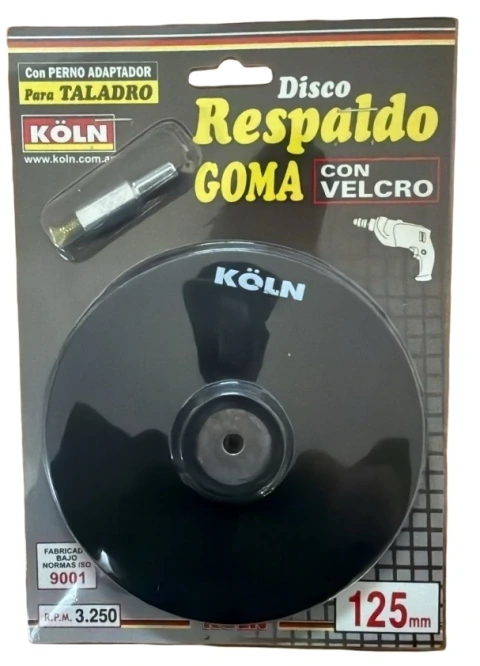 RESPALDO P/ LIJAS-BONETES 125 mm C/VELCRO P/TALADRO