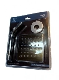 SET LLUVIA A/ INOX C/ BRAZO 10 cm "CF"