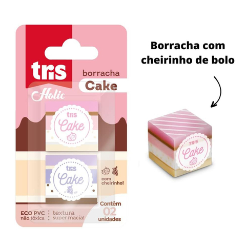 Borracha Cake com Cheirinho TRIS com 02 Unidades