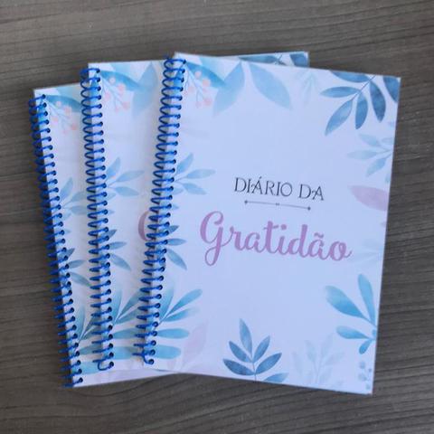 Diário da Gratidão 15x21 Coleção CRESÇA NA PALAVRA | Folhagem Azul