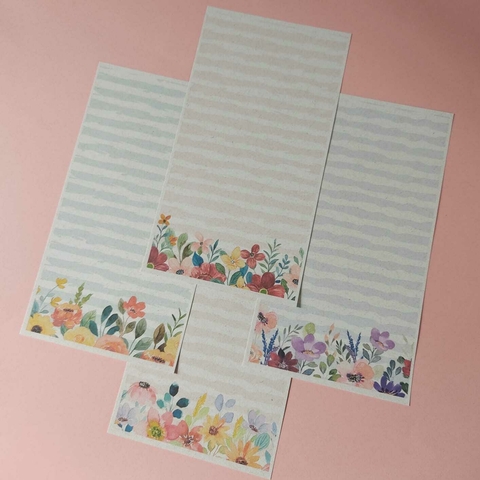 Papel de Carta Coleção Slim 20 unidades | BARRA DE FLORES
