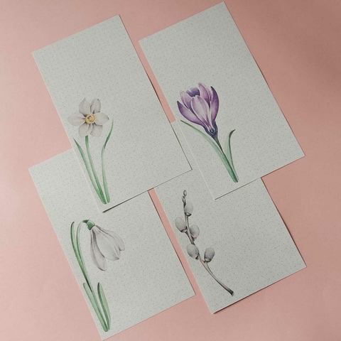 Papel de Carta Coleção Slim 20 unidades | FLORES RÚSTICAS