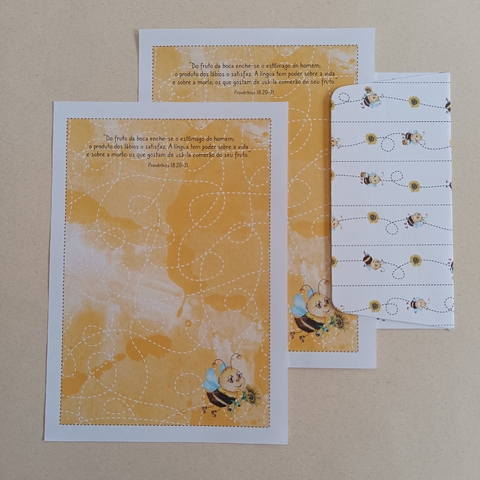 Coleção de Papéis de Carta PALAVRAS DOCES com 04 unidades | ABELHA - comprar online