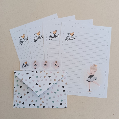 Papéis De Carta Julia Bailarina com Adesivo 04 unidades| Ato 2 - comprar online