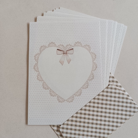 Papel de Carta Coleção RENDA-SE com Envelope 10 unidades | CORAÇÃO - comprar online