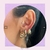 Trio de Brinco Folheado a Ouro 18k Gota Com Argolas e Zircônia