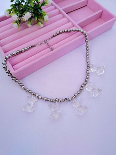 Choker de Miçangas com Pingente de Ursinho Gummy Bear