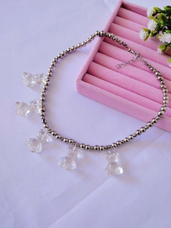 Choker de Miçangas com Pingente de Ursinho Gummy Bear