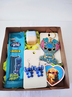 Caixa Presente Azul Stitch 