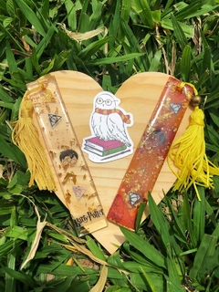 marca página harry potter de resina