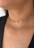 Choker aro ondulado prata premium