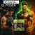 Un hombre musculoso levanta una pesa mientras sostiene un envase de MANIAC XTREME PRE-WORK OUT sabor manzana verde.