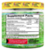 Envase de MANIAC XTREME PRE-WORK OUT de 300 g sabor manzana verde, mostrando los datos nutricionales y advertencias.