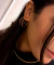 Meia Argola Fina Cravejada G Banhado a Ouro 18k - comprar online