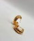 Meia Argola Trabalhada com Zircônias Banhada a Ouro 18k - comprar online