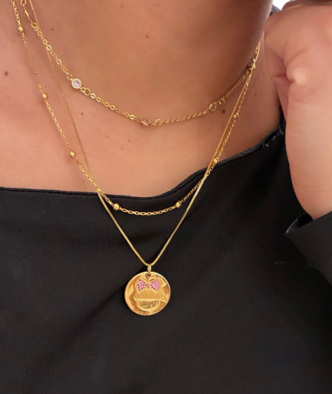 Colar Laços da Vida Medalha Menina