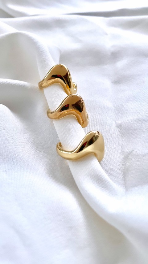 Anel Regulável Victória Banhado a Ouro 18k