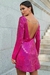 Vestido Curto Paetê Pink - comprar online