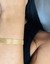 Pulseira esteira malhada Folheada a Ouro 18k