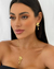 Conjunto Colar e Brinco Folheado a Ouro 18k Formas Orgânicas Milão
