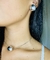 Conjunto Choker e brinco bolinha Biju