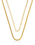 Colar Duplo Folheado a Ouro 18k e Prata 925 Corrente e Elos - Shine Acessórios e Semijoias com Frete Grátis e 10% de Desconto 