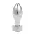 PLUG ANAL METAL CÔNICO COM JÓIA GENERAL IMPORT - Luxúria Sex Shop