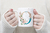 Caneca Alfabeto floral glitter