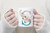 Caneca Alfabeto floral glitter - loja online