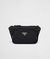 Bolsa de ombro em couro Saffiano e Re-Nylon
