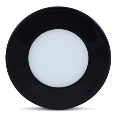LUMINÁRIA LED POINT CIRCULAR 1,5W 110/220V LUZ QUENTE 3000K PRETO - LEDLINE - comprar online